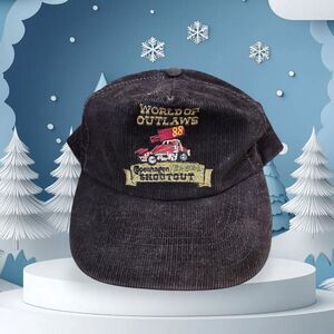 World of Outlaws 88 Copenhagen Skoal  shootout corduroy‎ brown hat